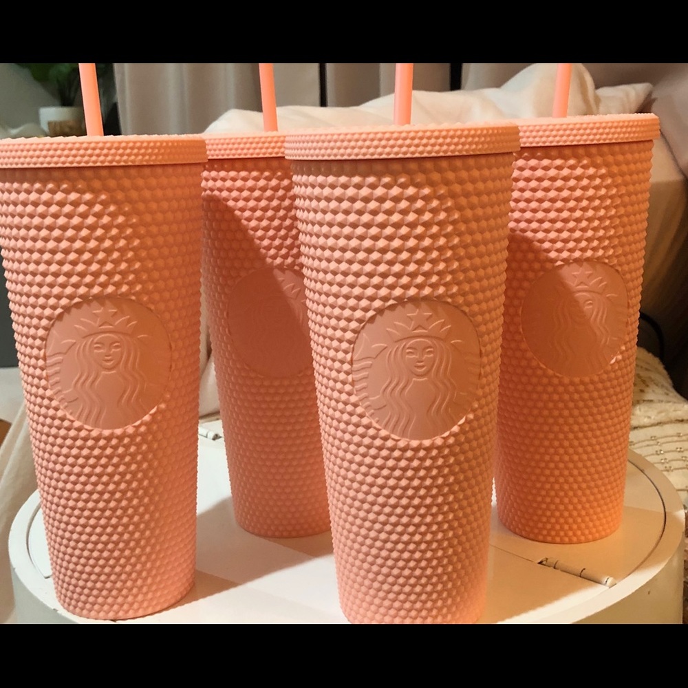 Starbucks matte pink studded tumbler/cup 24 oz